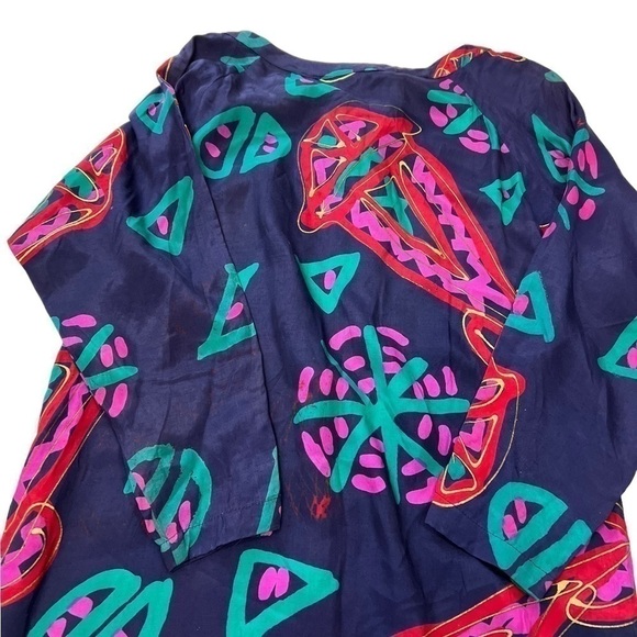 Vintage Adini Small Shift Dress Abstract Art to Wear. - Picture 7 of 12